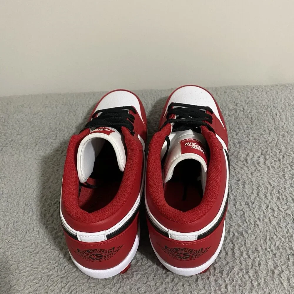 Nike Air Jordan 1 Retro MCS Low Chicago Baseball Cleats Mens 12.5 Red CJ8524-611